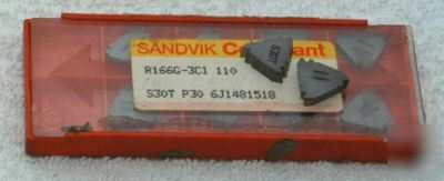 New sandvik R166G-3C1 110 10PC treading insert 