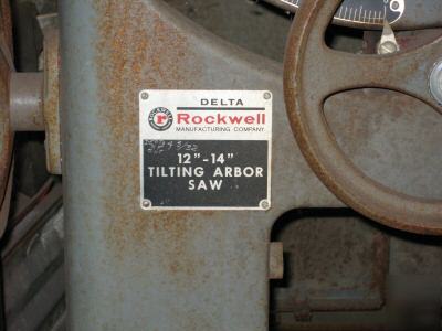 Rockwell tilting arbor saw