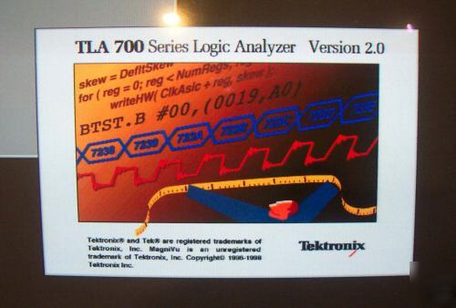 Tektronix tla 711 logic analyzer with manuals