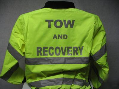 Tow and recovery reflective jacket, tow truck, tow, xl