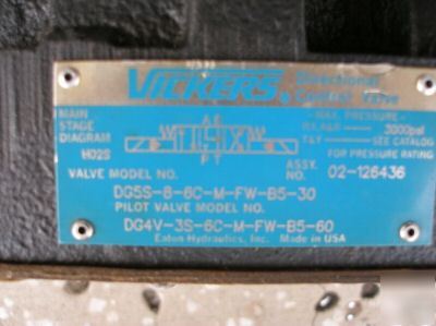 Vickers hydraulic valve directional control valve