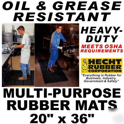 20 x 36 rubber multi-purpose oil & grease resistant mat