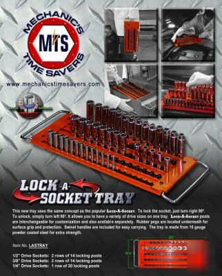 Lock-a-socket socket tray 1/4,3/8 & 1/2. 5 rows
