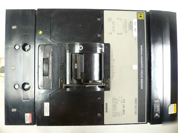MA36600 square d thermal magnetic circuit breaker, 600A