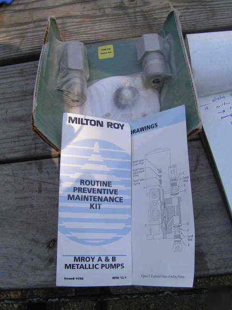 Miltonroy a&b metallic pump maintenance kit