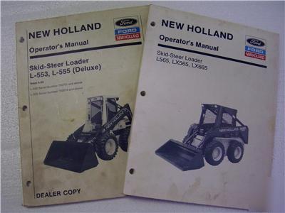 New 2 holland operator's manuals for skid steer loaders