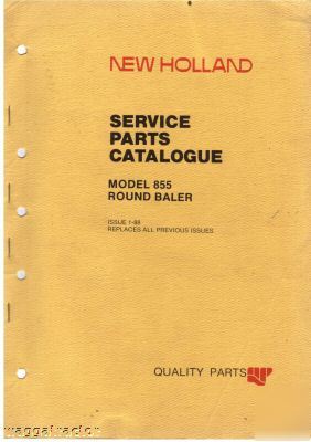 New holland 855 round baler spare parts book catalog