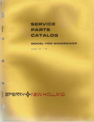 New holland service parts catalog for 1100 windrower.