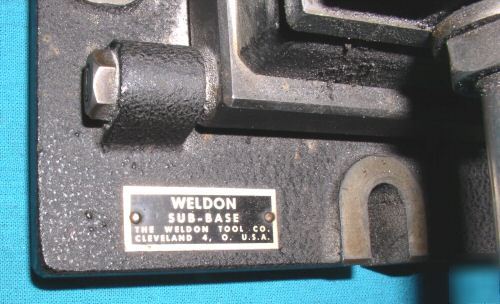 Weldon end mill sharpening fixture 3 spindles & collets