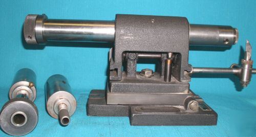 Weldon end mill sharpening fixture 3 spindles & collets