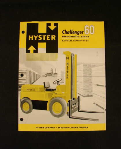Hyster challenger 60 fork lift truck brochure 1961 orig