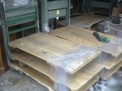 Lot of 7 flatbed warehouse carts heavy duty exc. cond.
