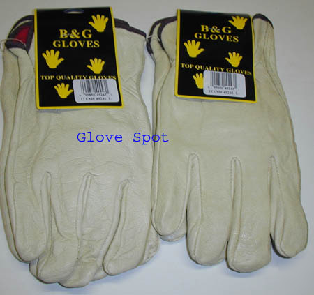12 pr leather work glove red lined garden home $165
