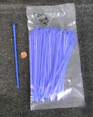 200 - blue nylon zip wire ties 50LB 7