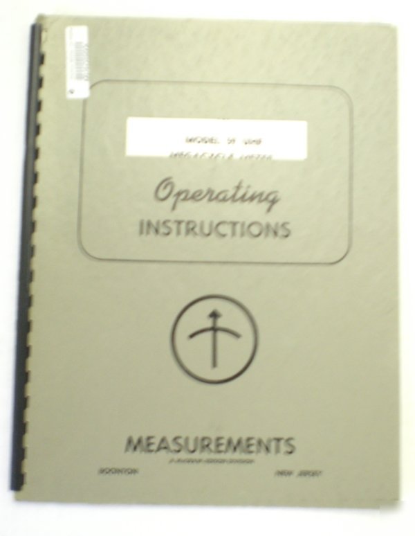 Boonton model 59 uhf megacycle meter instruction manual