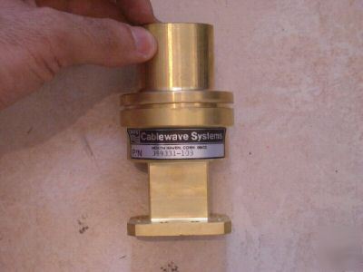 Cablewave system waveguide wr-90 to heliaxe connector 