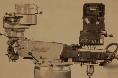Everede rotary head die makers attachment bridgeport 