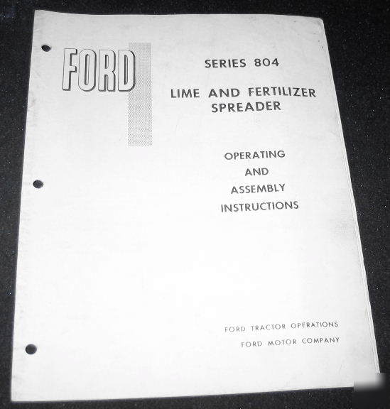 Ford lime fertilizer spreader series 804