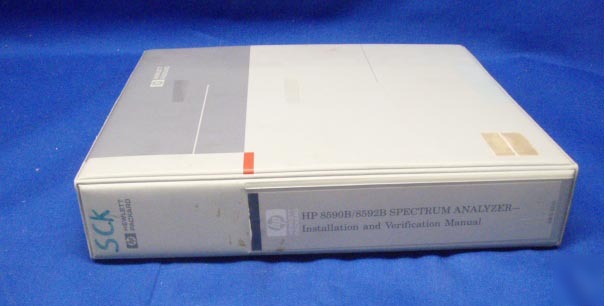 Hp 8590B/8592B installation & verification manual