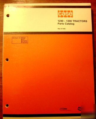 J.i. case 1290 & 1390 tractor parts catalog manual book