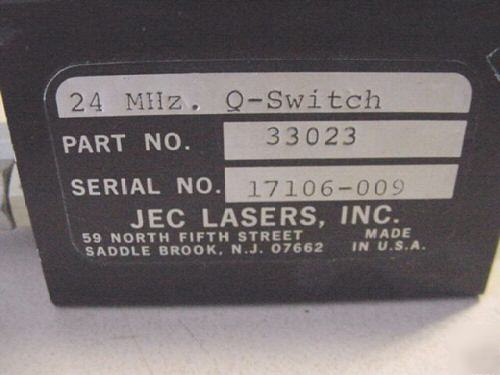 Jec 24 mhz q switch for laser marking,engraving,welding