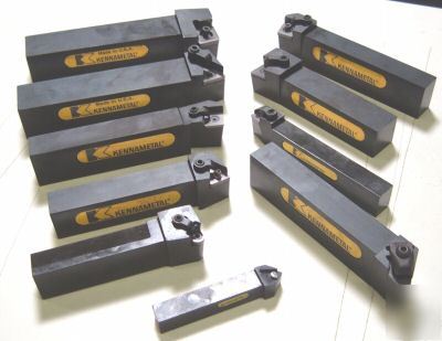 Set of 10 kennametal turning tool holders