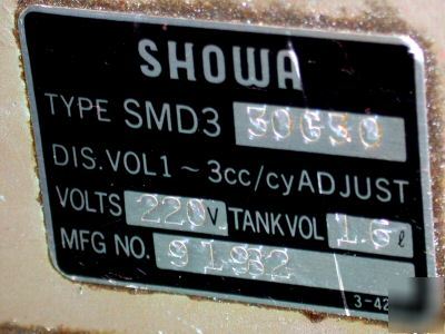 Showa automatic smd cyclic piston pump model SMD3-30