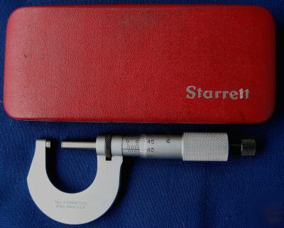 Starrett 0-25MM metric micrometer p/n 230M with case