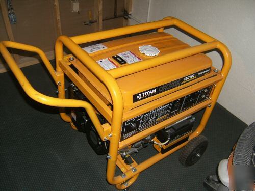 New titan #tg-7500 E5 gas generator &warranty-so in