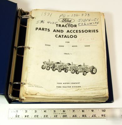 1965 ford tractor parts book - 2000 3000 4000 5000