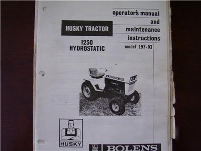 3 bolens husky tractor manuals & catalog