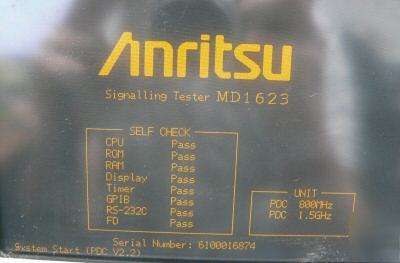 Anritsu MD1623B signalling tester, pdc 800 mhz & 1.5GHZ