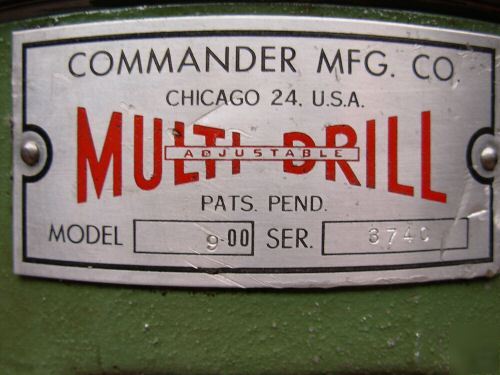 Commander multi drill 4 / 8 spindle head v. good shape
