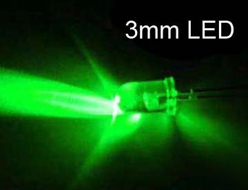 100 3MM 8000MCD led lamp - ultra bright green leds diy