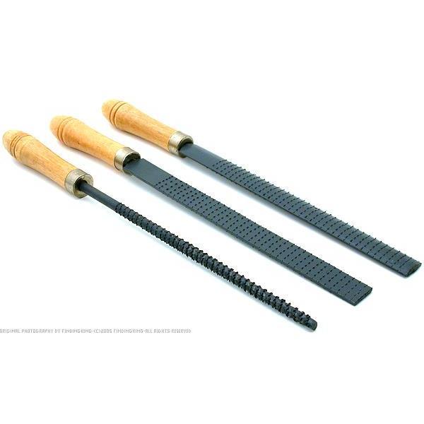 3 wood rasp files woodworking carving filing hand tools