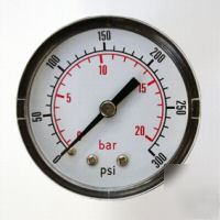50MM pressure gauge rear entry 0-300 psi air and oil