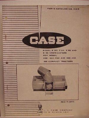 Case model F80 F84 E80 E84 snowcaster parts catalog