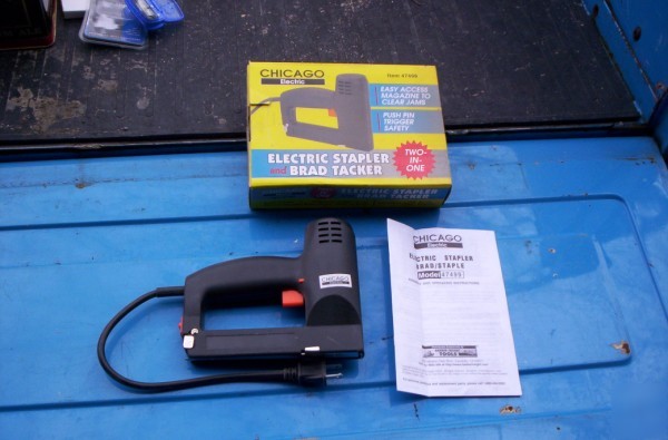 Chicago electric stapler and brad tacker 2 in one 47499