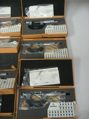 New lot of 13 mitutoyo thread micrometers - many 