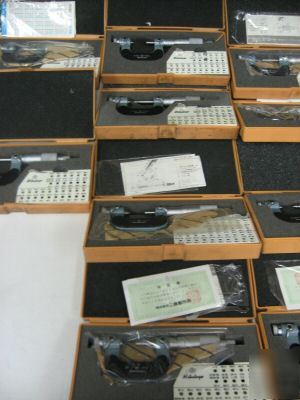 New lot of 13 mitutoyo thread micrometers - many 