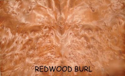 Redwood burl veneer - 22 pcs / 26 sq ft 