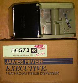 New 2 roll bathroom tissue dispenser james river JR573