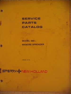 New holland 680 manure spreader parts catalog manual