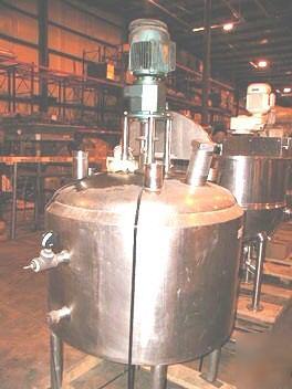 100 gallon sanitary stainless jacketed mix tank