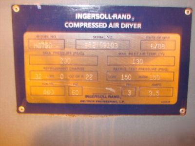 Ingersoll rand hydrogard dryer & nl module 1970 2076 wh