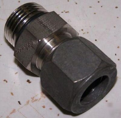 Lot of 2 hydraulic compression fittings o ring to tube