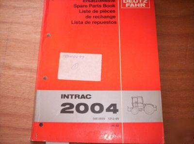 Deutz-fahr intrac 2004 tractor spare parts manual
