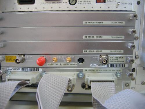Hp 16500B w/ 16550A and 16534A oscilloscope module