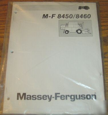 New massey ferguson 8450 8460 combine operators manual