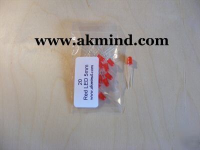 Pack of 20 red leds (5MM)